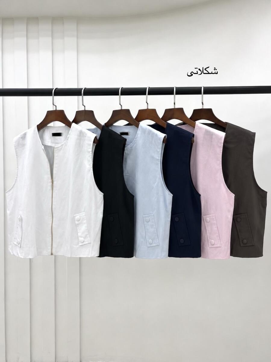 وست لینن جیب طرح 2دکمه bd727-2