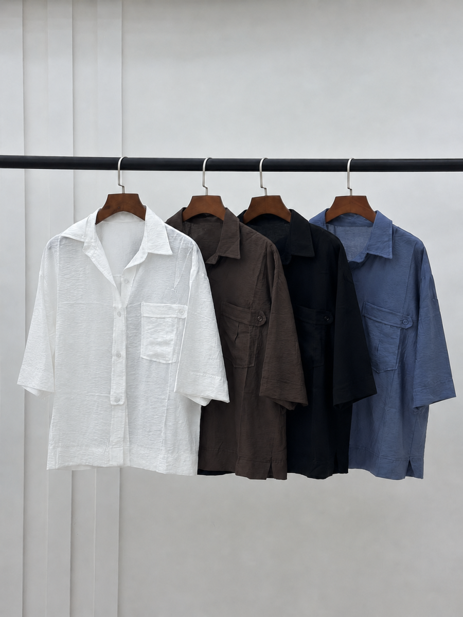 شومیز پری جیب پیله ای دکمه دار bd730-5