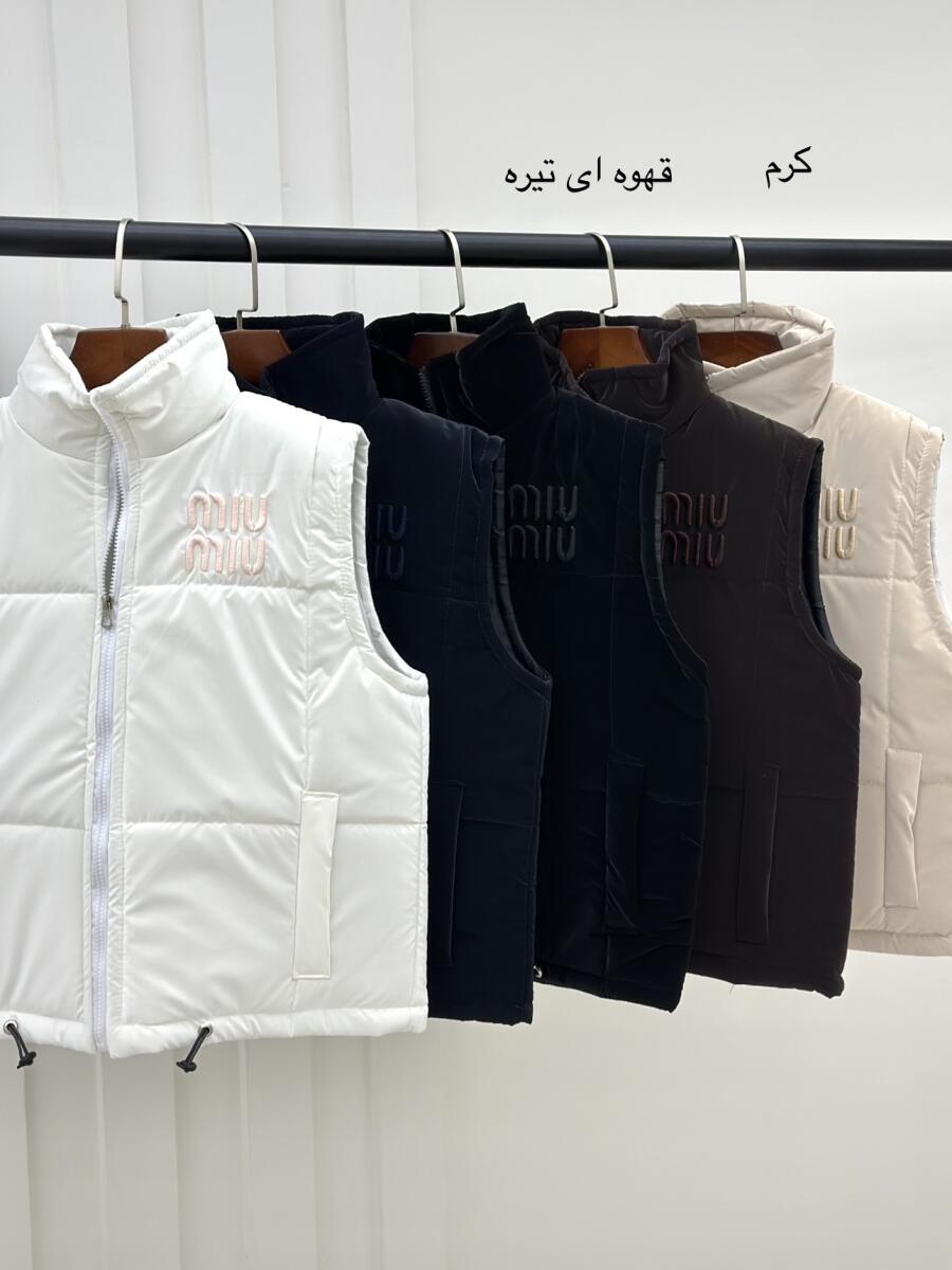 پافر داخل پشم شیشه گلدوزی شده طرح MIU MIU  آستردار bd914-2